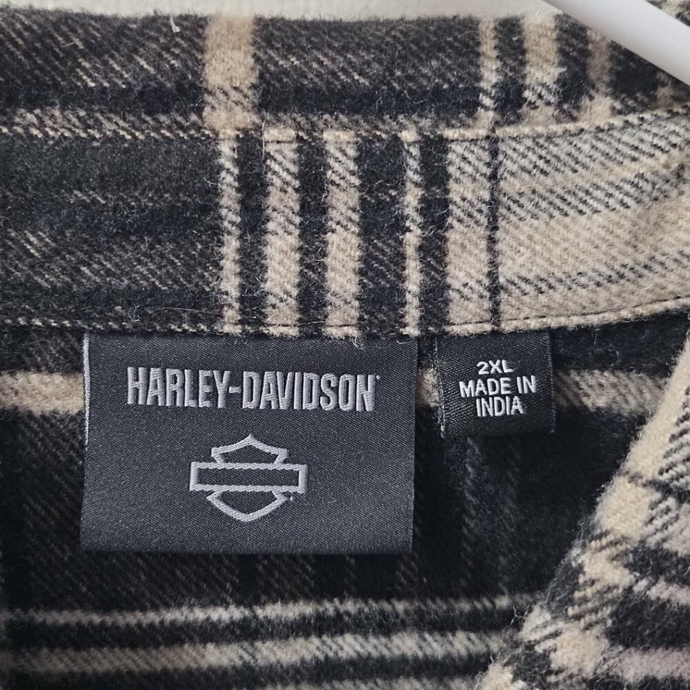 Harley Davidson Wool Button Flannel - image 5